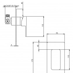 Aquatica All Pressures Mia2 Shower Mixer 40mm Black